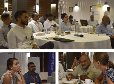 Participants listen to presentations at the Impact Investing training in Sri Lanka