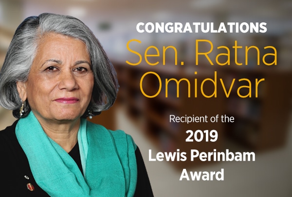 Congratulations Senator Ratna Omidvar