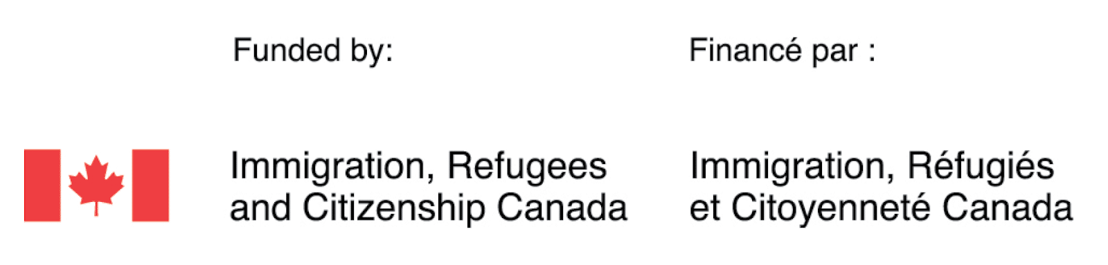 Funded by Immigration, Refugees, and Citizenship Canada