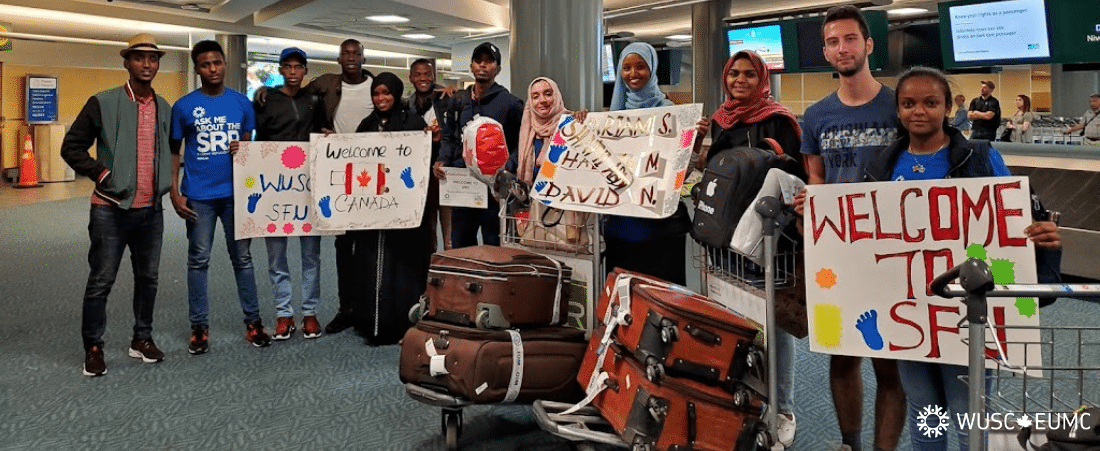 [Archives] WUSC Local Committee members at Simon Fraser University welcome SRP students at the Vancouver Airport