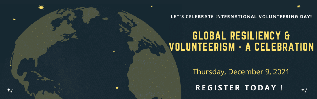 Celebrate international volunteering day on Thursday, December 9, 2021. Register today!