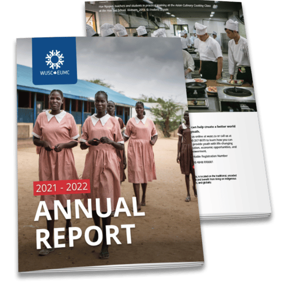 Front page cover of WUSC 2021-2022 annual report