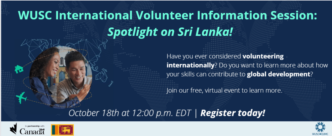 A virtual presentation to learn more about volunteering in Sri Lanka.