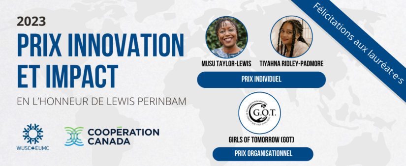Félicitations Musu Taylor-Lewis et Tiyahna Ridley-Padmore, les lauréats des Prix Innovation et Impact 2023 en l'honneur de Lewis Perinbam