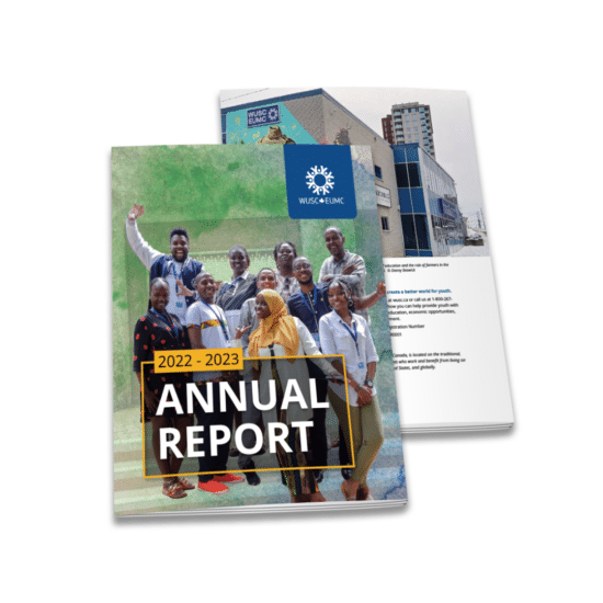 Front page cover of WUSC 2022-2023 annual report