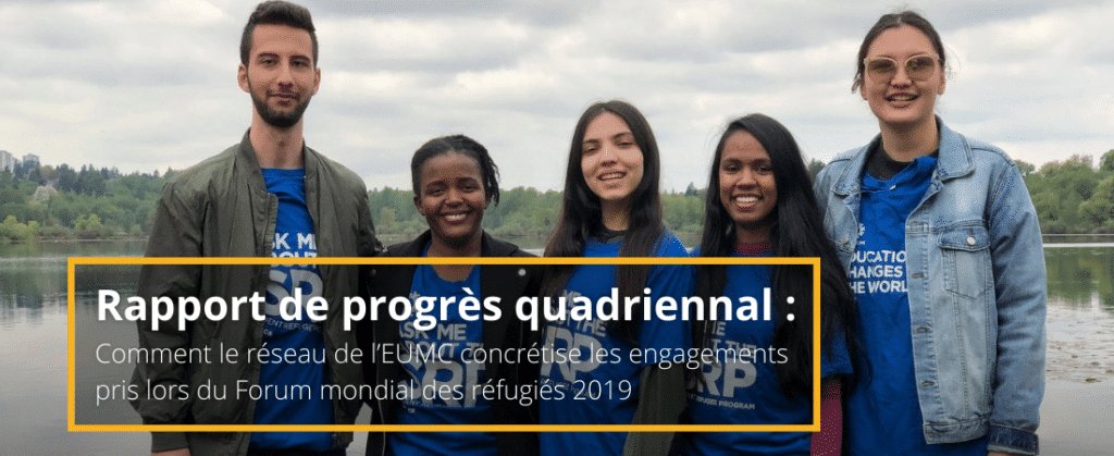 En collaboration avec nos partenaires et réseaux, nous nous sommes engagés à diversifier et à promouvoir les voies complémentaires d’admission par l’éducation et l’inclusion des réfugiés dans notre travail.