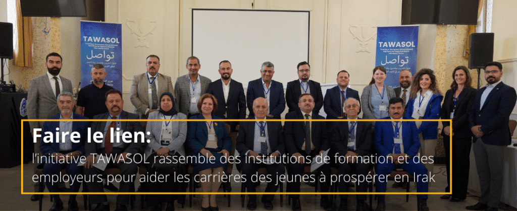 Le projet TAWASOL est une initiative qui vise à créer et soutenir un environnement plus favorable et inclusif pour l’emploi des jeunes en Irak.