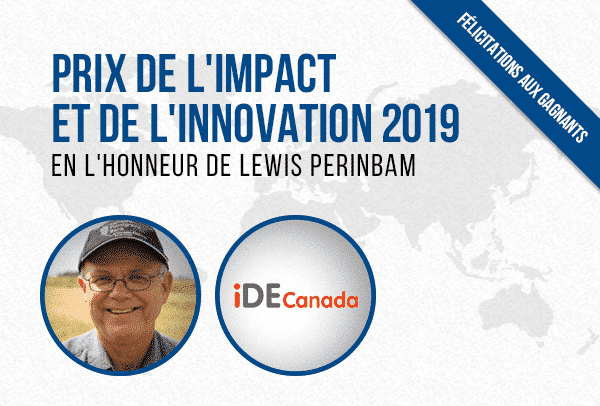 PRIX DE L'IMPACT ET DE L'INNOVATION En l'honneur de Lewis Perinbam