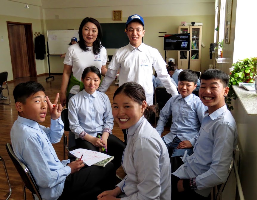 Student participants of the Gender Awareness through Theatre workshop in Mongolia