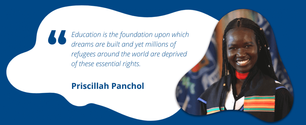 Priscillah Panchol graduated from St. Francis Xavier University in 2021 and is a member of the Student Refugee Program Alumni Advisory Team.
