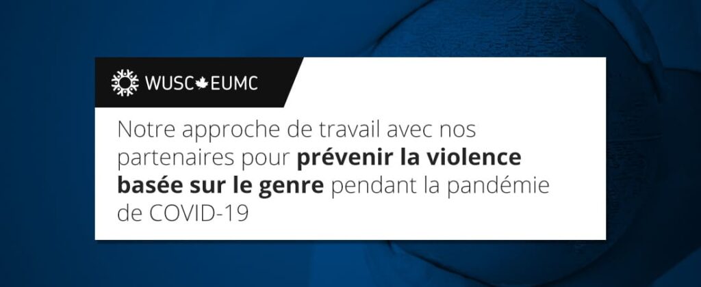 How we are working with partners to prevent gender-based violence (GBV) during the COVID-19 pandemic