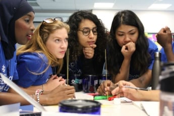 Students collaborate on a project at WUSC's annual Leadership Meeting